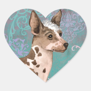 Elegant Peruvian Inca Orchid Heart Sticker
