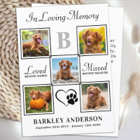 Elegant Pet Memorial 5 Personalised Photo Collage
