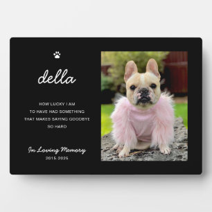 Elegant Pet Memorial Photo Keepsake Plaque