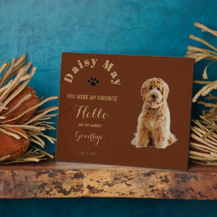 Elegant Pet Memorial Photo Tribute3 Sympathy Quote Plaque