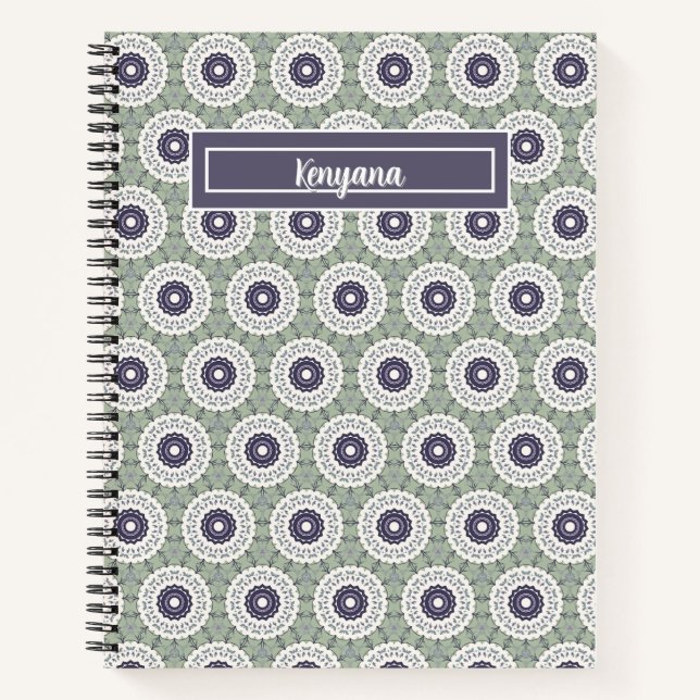 Elegant Petal Pattern: Minimalist Floral  Notebook (Front)