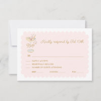 Elegant Petals and Prosecco RSVP Card