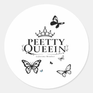 Elegant Petty Queen Design Sticker