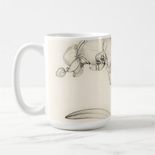 Elegant Phalaenopsis Orchid Line Art Coffee Mug