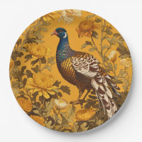 Elegant Pheasant William Morris Inspired