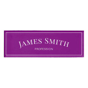 Elegant Philippine Violet: Minimalist Professional Name Tag