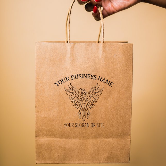 Elegant Phoenix, Custom Business, Large Rubber Stamp (Creator Uploaded)