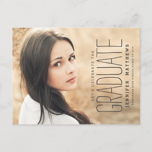 Elegant Photo | 2016 Graduation Party Invitation (Front)