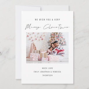Elegant Photo 2026 Calendar Merry Christmas card