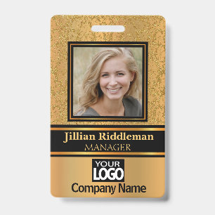 Elegant Photo and Logo Badge ID Badge