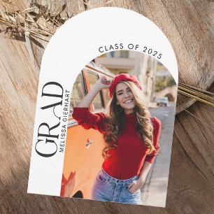 Elegant Photo Arch Graduation 2025 Party Invitation