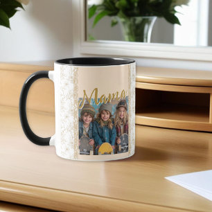 Elegant Photo Bible Verse Beige Mothers Day Mug