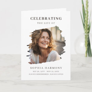 Elegant Photo Celebration of Life Funeral Program