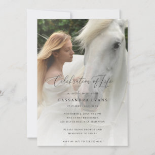 Elegant Photo Celebration of Life Invitation