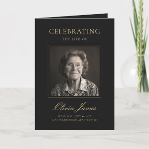 Elegant Photo Celebration of Life Program