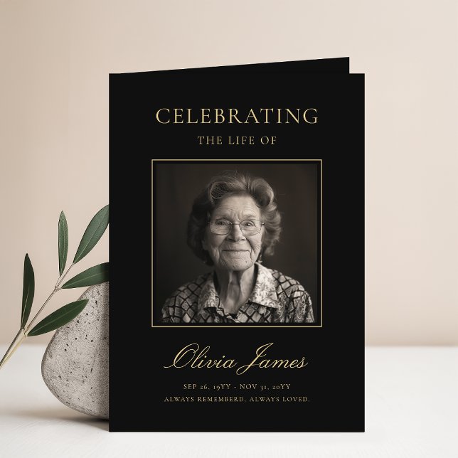 Elegant Photo Celebration of Life Program (Creator Uploaded)