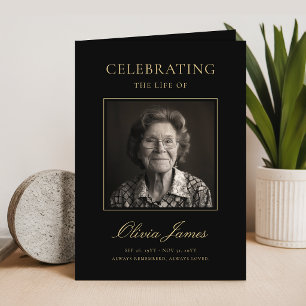 Elegant Photo Celebration of Life Program