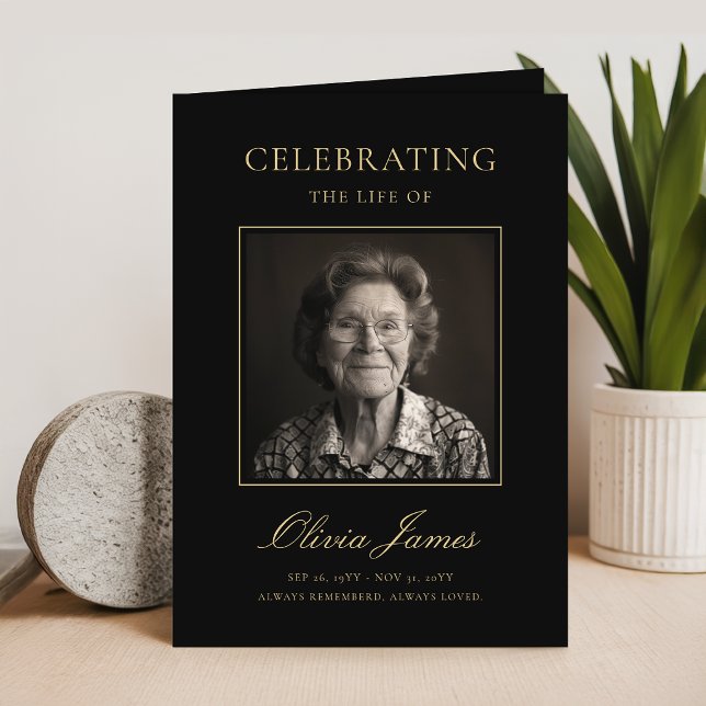 Elegant Photo Celebration of Life Program (Creator Uploaded)