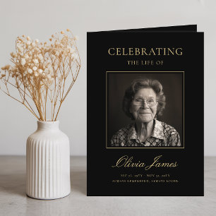 Elegant Photo Celebration of Life Program