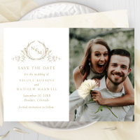 Elegant Photo Champagne Monogram Wedding