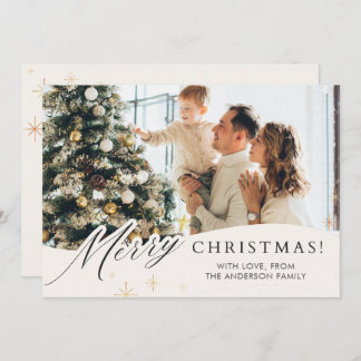 Elegant Photo Christmas Holiday Card