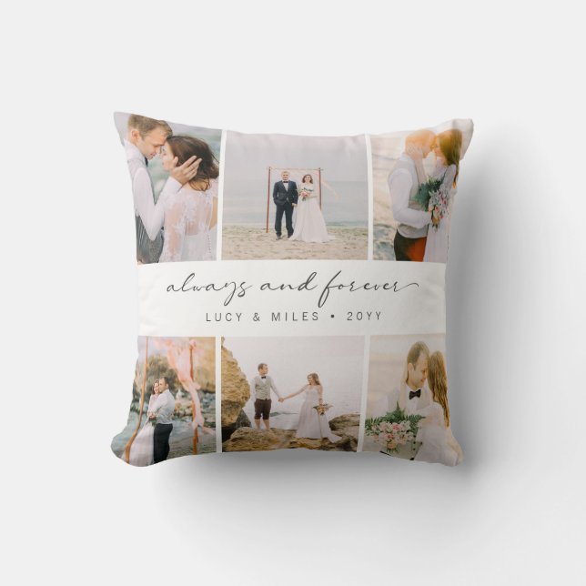 Elegant Photo Collage Cushion (Front)