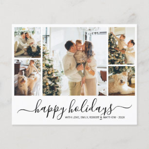 Elegant Photo Collage Happy Holidays Flyer