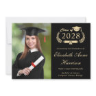 Elegant Photo College Black Graduation Party