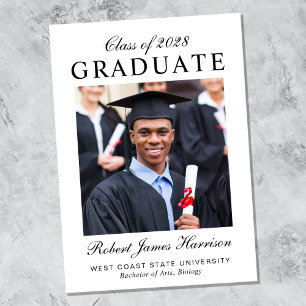 Elegant Photo College Graduation Announcement