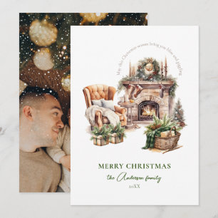 Elegant photo Cosy holiday Card