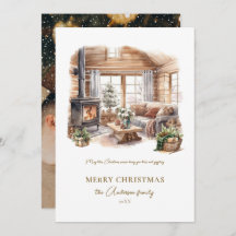 Elegant photo Cosy Home holiday Card