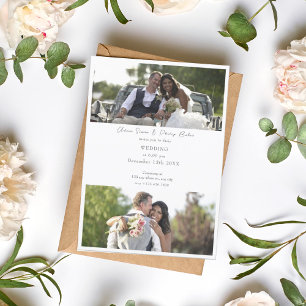 Elegant photo designed wedding invitation