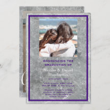 Elegant photo double graduation Announcement