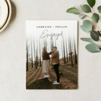 Elegant Photo Engagement Party hand written script