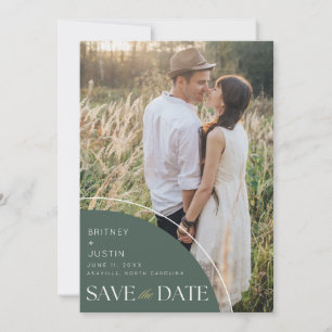 Elegant Photo Fall Wedding QR Code Save The Date