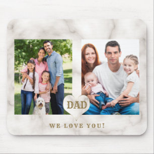 Elegant Photo Family Collage Father's Day Mouse Pad