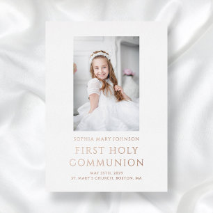 Elegant Photo First Communion Gold