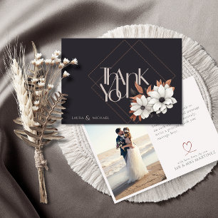 Elegant Photo Flat Thank You Card