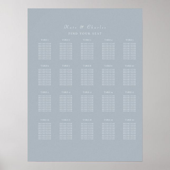 Elegant Photo frame Qr Code seating chart (Front)