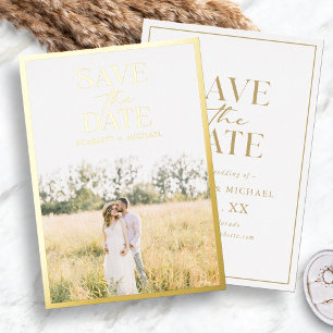 Elegant Photo Gold Save The Date