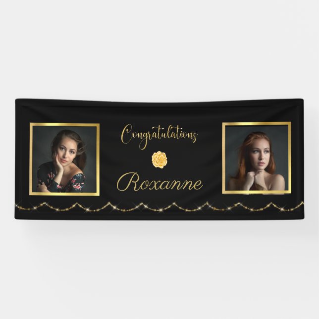 Elegant Photo Graduation Banner (Horizontal)