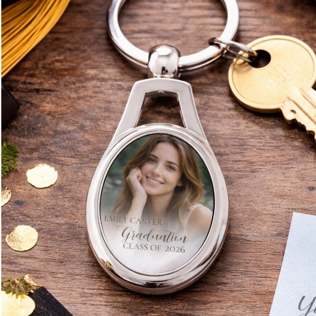 Elegant Photo Graduation  | Class of 2026  Key Ring (Creator Uploaded)