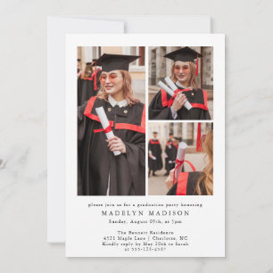 Elegant Photo Graduation Party Invitation