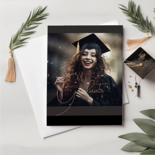 Elegant photo graduation party invitation