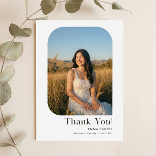 Elegant Photo Graduation Party Thank You Postcard