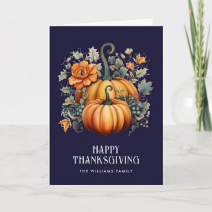 Elegant Photo Happy Thanksgiving Card