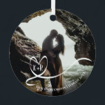Elegant Photo Honeymoon Trip Memories Keepsake Metal Tree Decoration<br><div class="desc">This beautiful honeymoon keepsake will make a great gift or keepsake gift for a husband or wife or newlyweds. Just add a photo of the couple, preferably on a dark background. This ornament is fully customisable, so you can change the initials, and add your event, place, and date as well...</div>