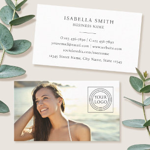 Elegant Photo Logo Minimalist Professional Business Card