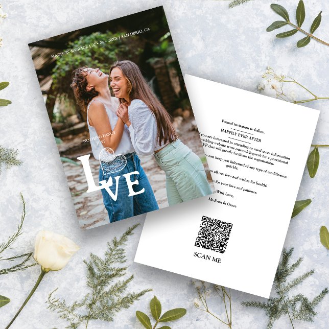 Elegant Photo Luxury Trendy Love Quote Wedding Save The Date (Creator Uploaded)