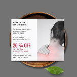 Elegant Photo Massage Therapist Discount Flyer<br><div class="desc">Elegant flyer,  coupon design template with a professional studio photo. Perfect marketing tool for your customers. This flyer is fully customisable,  you can add your personal details to it easily. If you need any help to customise it,  please contact us. 
You can match this product with business cards.</div>
